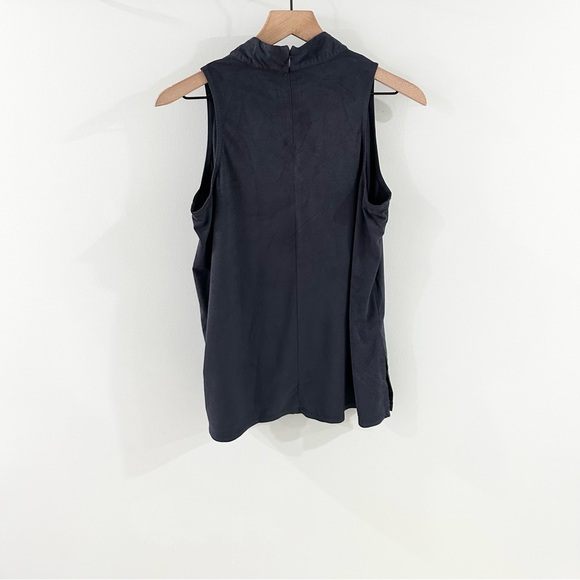 Veronica M Suede Choker Neck Tank Navy Size Medium - Picture 6 of 6